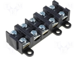Лустер клема PE.4003B Клеми; релси:5; 1,5?4mm2; болтови клеми; черен; 380V; Мат: полиамид